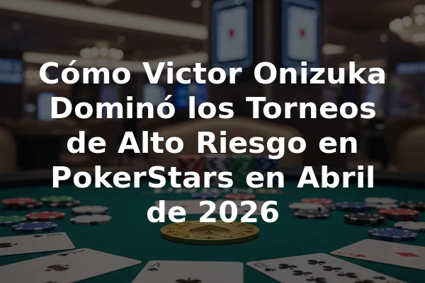 Cómo Victor Onizuka Dominó los Torneos de Alto Riesgo en PokerStars en Abril de 2026