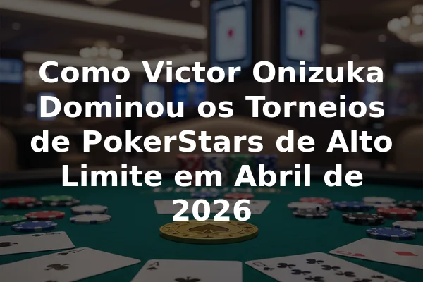 Como Victor Onizuka Dominou os Torneios de PokerStars de Alto Limite em Abril de 2026