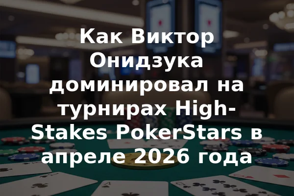 Как Виктор Онидзука доминировал на турнирах High-Stakes PokerStars в апреле 2026 года
