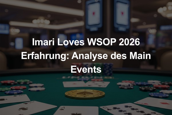Imari Loves WSOP 2026 Erfahrung: Analyse des Main Events