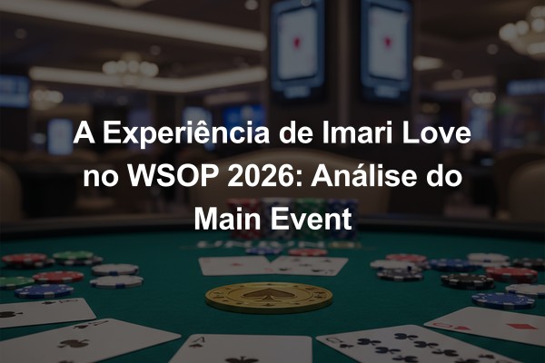 A Experiência de Imari Love no WSOP 2026: Análise do Main Event