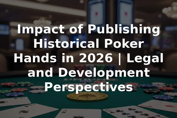 Impact of Publishing Historical Poker Hands in 2026 | Legal and Development Perspectives