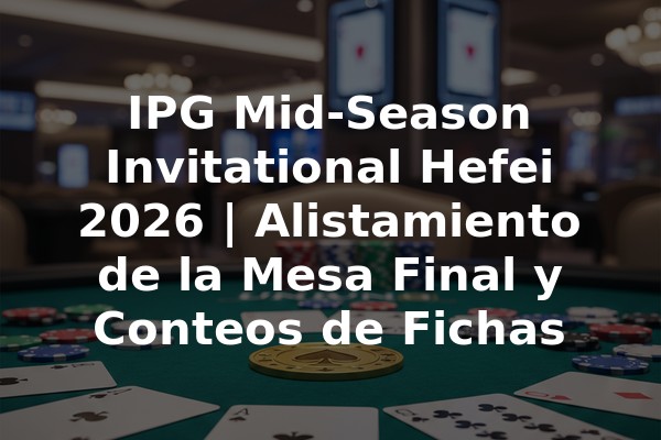 IPG Mid-Season Invitational Hefei 2026 | Alistamiento de la Mesa Final y Conteos de Fichas