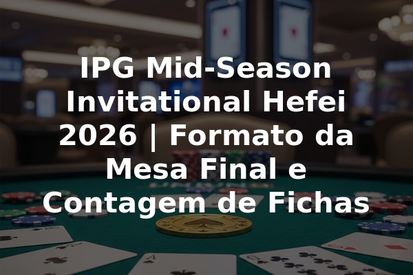 IPG Mid-Season Invitational Hefei 2026 | Formato da Mesa Final e Contagem de Fichas