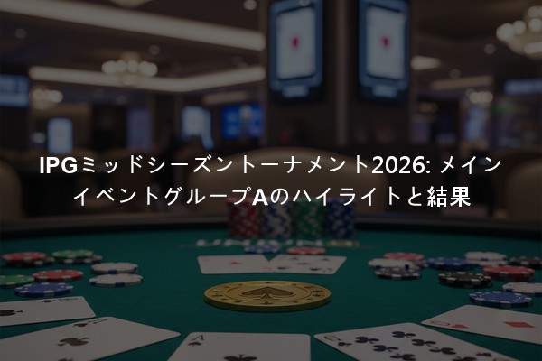 IPGミッドシーズントーナメント2026: メインイベントグループAのハイライトと結果