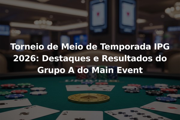 Torneio de Meio de Temporada IPG 2026: Destaques e Resultados do Grupo A do Main Event