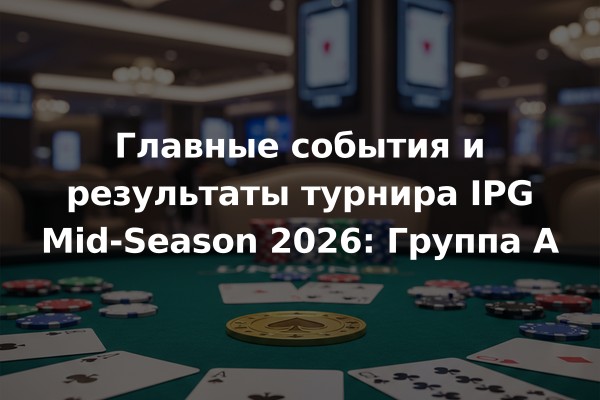 Главные события и результаты турнира IPG Mid-Season 2026: Группа A