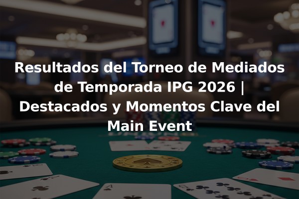 Resultados del Torneo de Mediados de Temporada IPG 2026 | Destacados y Momentos Clave del Main Event