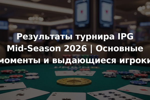 Результаты турнира IPG Mid-Season 2026 | Основные моменты и выдающиеся игроки