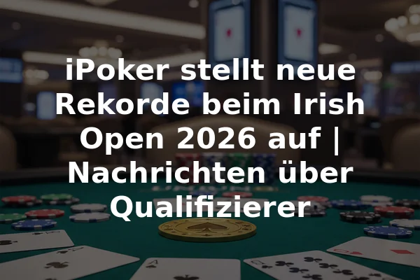 iPoker stellt neue Rekorde beim Irish Open 2026 auf | Nachrichten über Qualifizierer