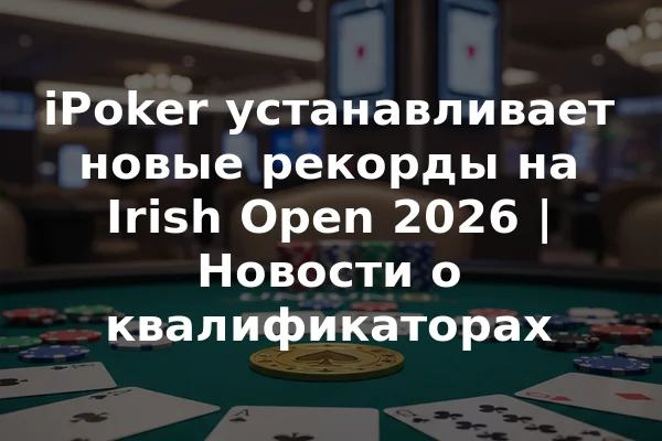 iPoker устанавливает новые рекорды на Irish Open 2026 | Новости о квалификаторах