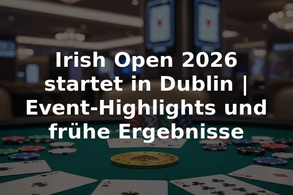 Irish Open 2026 startet in Dublin | Event-Highlights und frühe Ergebnisse