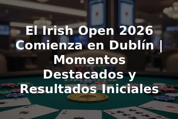 El Irish Open 2026 Comienza en Dublín | Momentos Destacados y Resultados Iniciales
