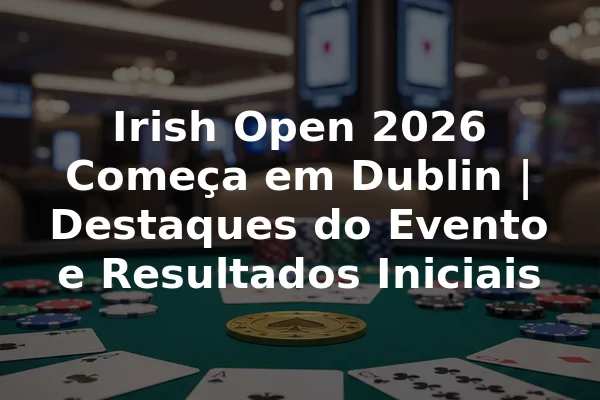 Irish Open 2026 Começa em Dublin | Destaques do Evento e Resultados Iniciais