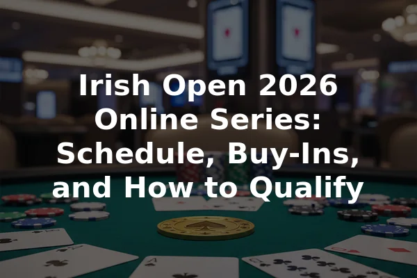 Irish Open 2026 Online Series: Schedule, Buy-Ins, and How to Qualify