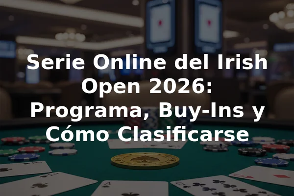 Serie Online del Irish Open 2026: Programa, Buy-Ins y Cómo Clasificarse