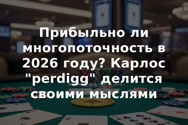 Прибыльно ли многопоточность в 2026 году? Карлос "perdigg" делится своими мыслями
