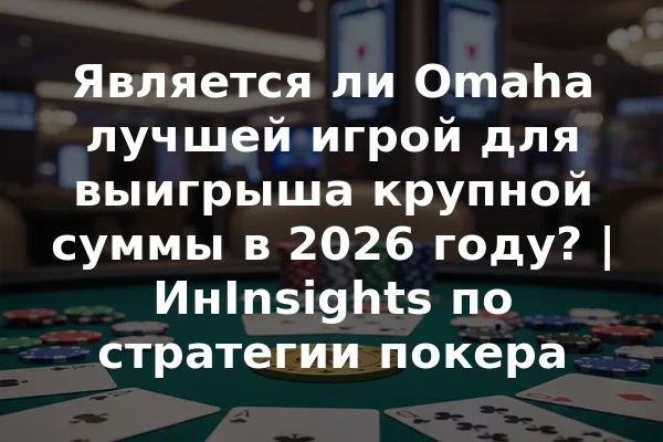 Является ли Omaha лучшей игрой для выигрыша крупной суммы в 2026 году? | ИнInsights по стратегии покера