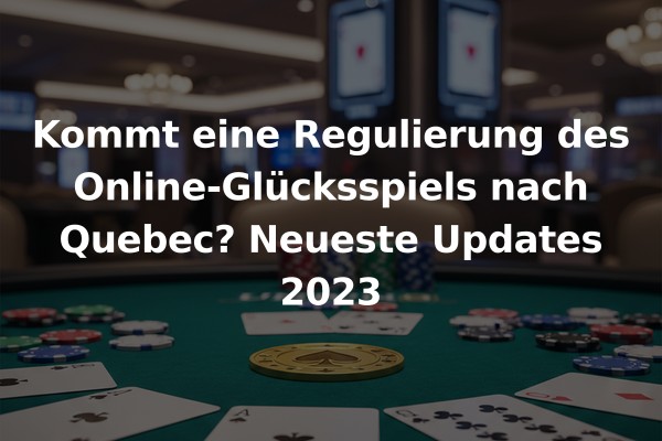 Kommt eine Regulierung des Online-Glücksspiels nach Quebec? Neueste Updates 2023