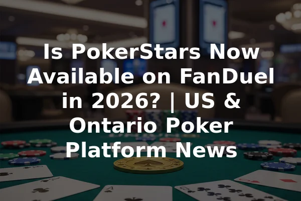 Is PokerStars Now Available on FanDuel in 2026? | US & Ontario Poker Platform News