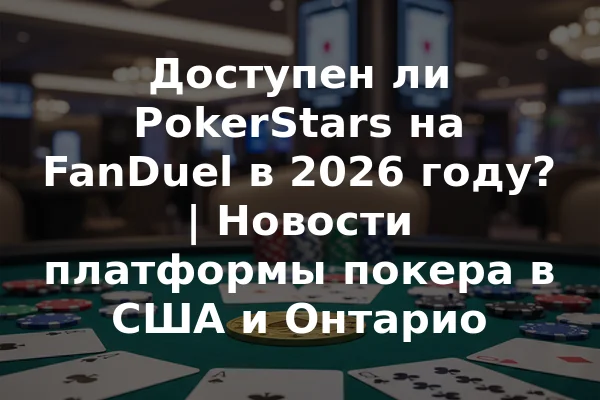 Доступен ли PokerStars на FanDuel в 2026 году? | Новости платформы покера в США и Онтарио