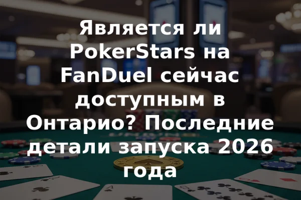 Является ли PokerStars на FanDuel сейчас доступным в Онтарио? Последние детали запуска 2026 года