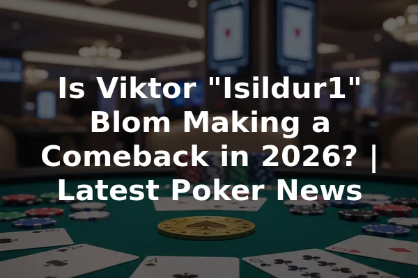Is Viktor "Isildur1" Blom Making a Comeback in 2026? | Latest Poker News