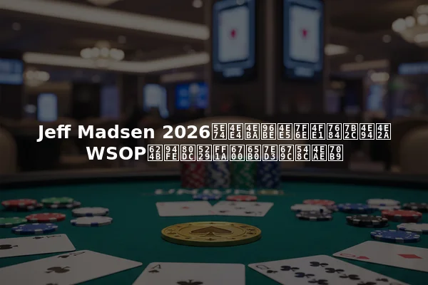 Jeff Madsen 2026年令人难以置信的第五个WSOP手链胜利：最新结果和亮点