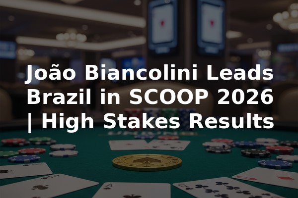 João Biancolini Leads Brazil in SCOOP 2026 | High Stakes Results
