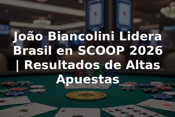 João Biancolini Lidera Brasil en SCOOP 2026 | Resultados de Altas Apuestas