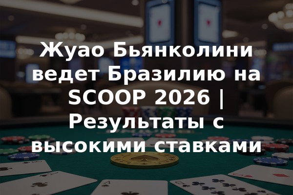 Жуао Бьянколини ведет Бразилию на SCOOP 2026 | Результаты с высокими ставками