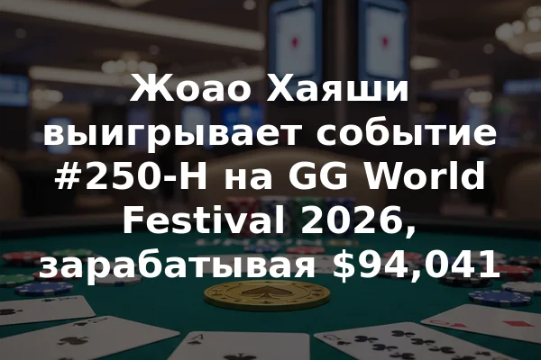 Жоао Хаяши выигрывает событие #250-H на GG World Festival 2026, зарабатывая $94,041