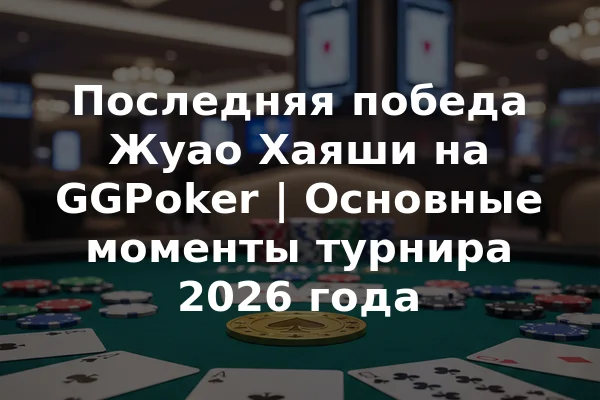 Последняя победа Жуао Хаяши на GGPoker | Основные моменты турнира 2026 года