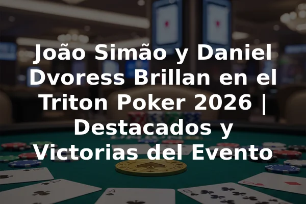 João Simão y Daniel Dvoress Brillan en el Triton Poker 2026 | Destacados y Victorias del Evento