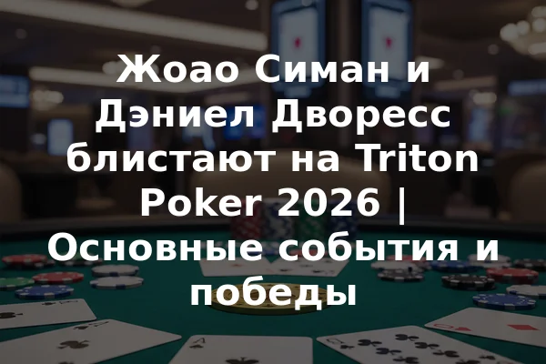 Жоао Симан и Дэниел Дворесс блистают на Triton Poker 2026 | Основные события и победы