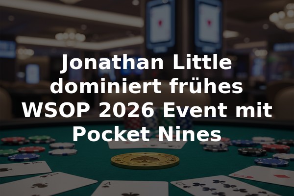Jonathan Little dominiert frühes WSOP 2026 Event mit Pocket Nines
