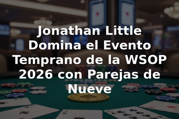 Jonathan Little Domina el Evento Temprano de la WSOP 2026 con Parejas de Nueve