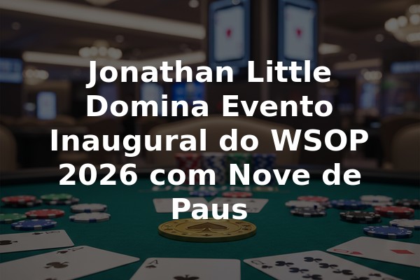 Jonathan Little Domina Evento Inaugural do WSOP 2026 com Nove de Paus