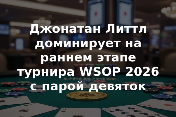 Джонатан Литтл доминирует на раннем этапе турнира WSOP 2026 с парой девяток