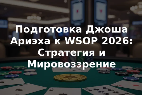 Подготовка Джоша Ариэха к WSOP 2026: Стратегия и Мировоззрение