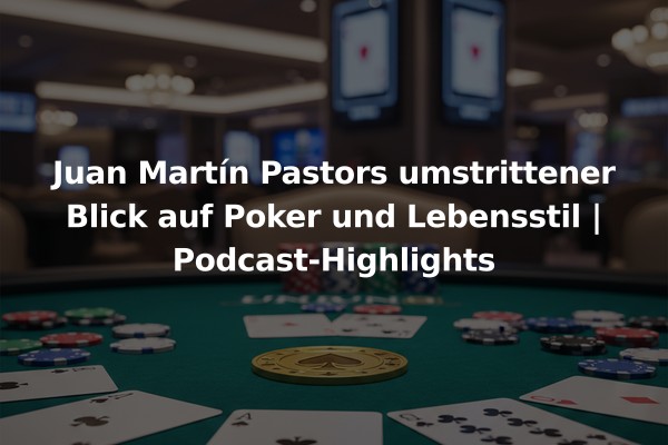 Juan Martín Pastors umstrittener Blick auf Poker und Lebensstil | Podcast-Highlights