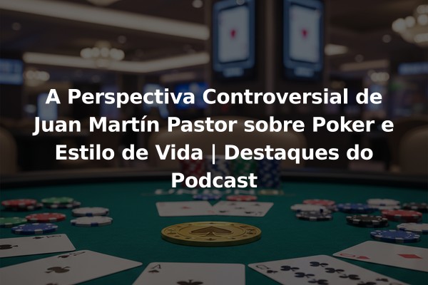 A Perspectiva Controversial de Juan Martín Pastor sobre Poker e Estilo de Vida | Destaques do Podcast