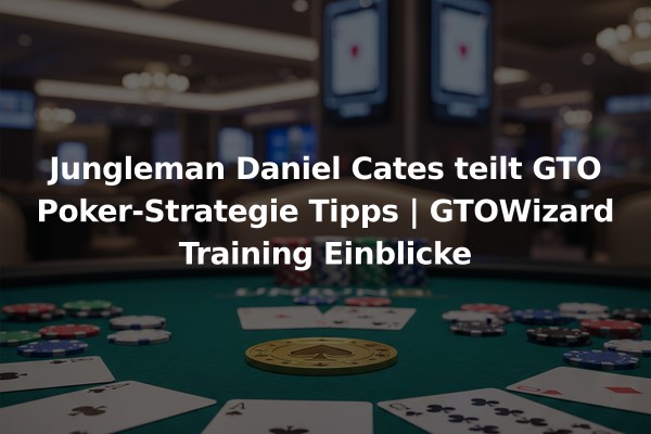 Jungleman Daniel Cates teilt GTO Poker-Strategie Tipps | GTOWizard Training Einblicke