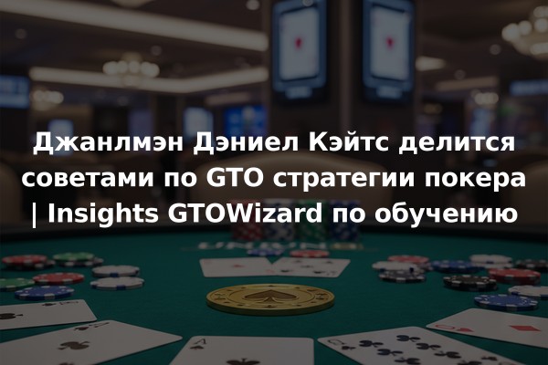 Джанлмэн Дэниел Кэйтс делится советами по GTO стратегии покера | Insights GTOWizard по обучению