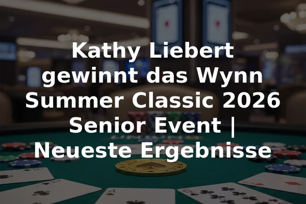Kathy Liebert gewinnt das Wynn Summer Classic 2026 Senior Event | Neueste Ergebnisse