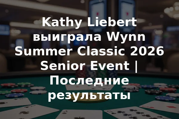 Kathy Liebert выиграла Wynn Summer Classic 2026 Senior Event | Последние результаты