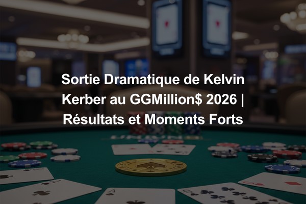 Sortie Dramatique de Kelvin Kerber au GGMillion$ 2026 | Résultats et Moments Forts