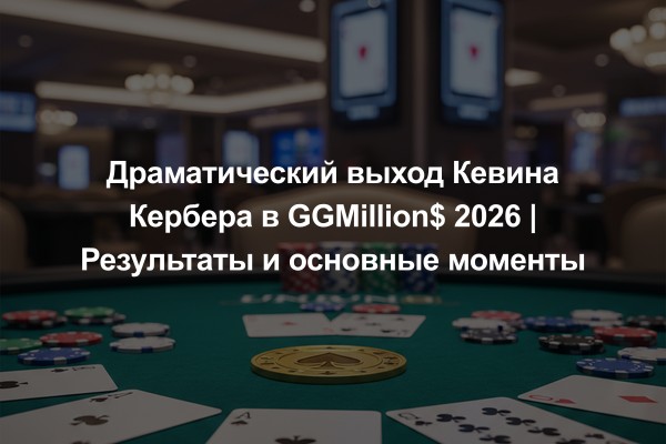 Драматический выход Кевина Кербера в GGMillion$ 2026 | Результаты и основные моменты