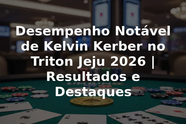 Desempenho Notável de Kelvin Kerber no Triton Jeju 2026 | Resultados e Destaques