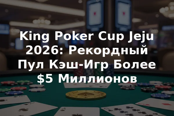 King Poker Cup Jeju 2026: Рекордный Пул Кэш-Игр Более $5 Миллионов